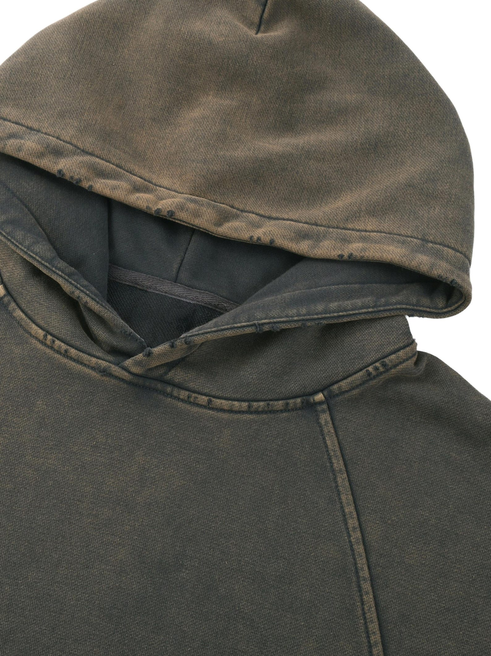 Acid Wash Pullover Hoodie Sweatshirt Dark Gray Vintage Washed image 1