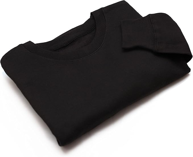 Black Crew Neck Sweatshirt Long Sleeve Pullover image 1