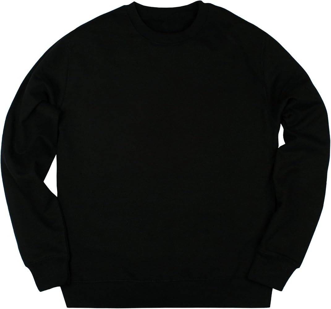 Black Crew Neck Sweatshirt Long Sleeve Pullover image 2