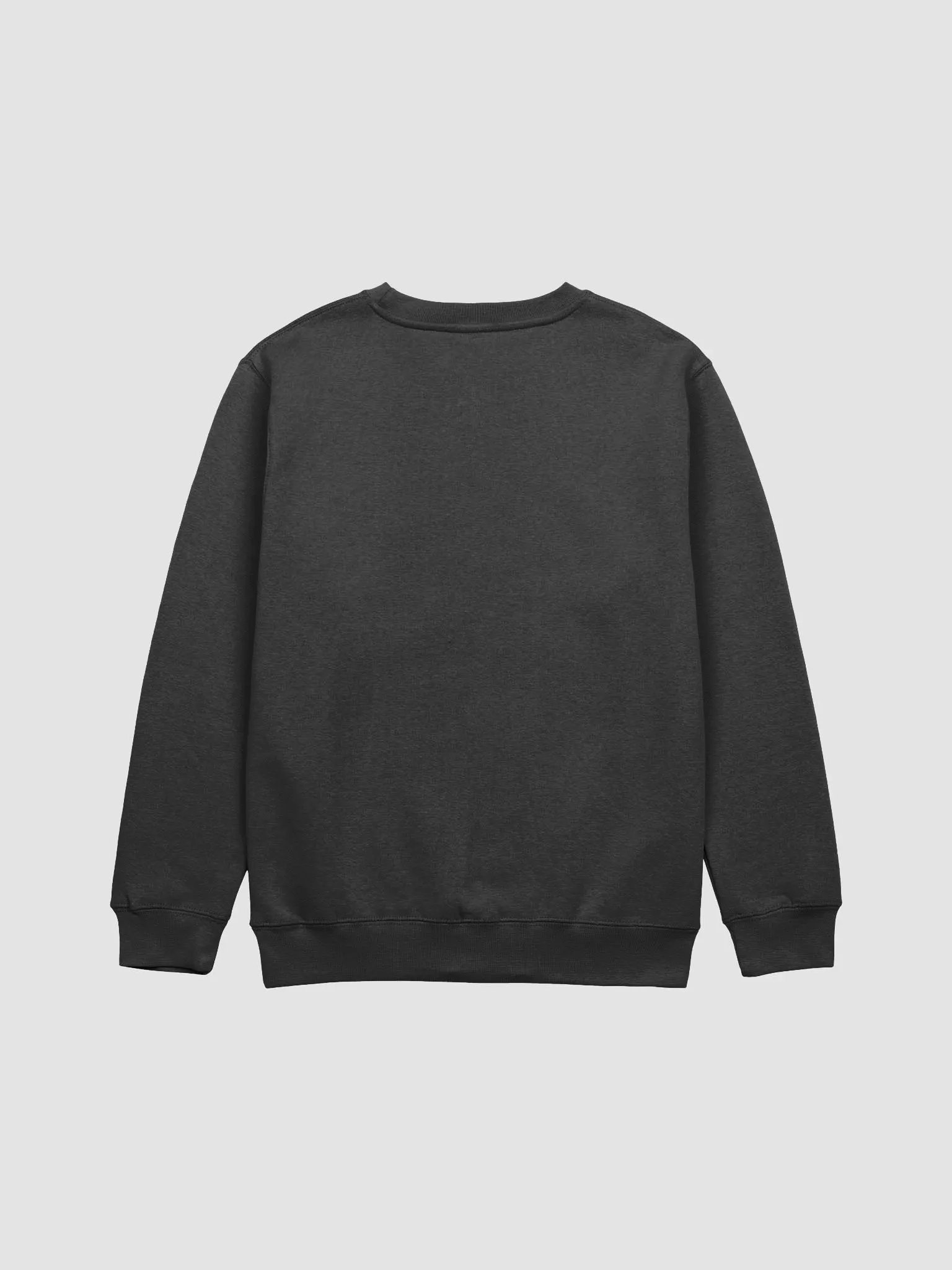 Dark Gray Crew Neck Fleece Sweatshirt - Long Sleeve Pullover image 1