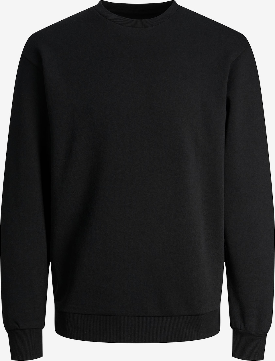 Men's Crew Neck Pullover Sweatshirt - Solid Black image 1