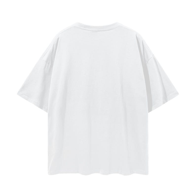 Oversized Short Sleeve Crew Neck T-Shirt, White, Unisex image 2
