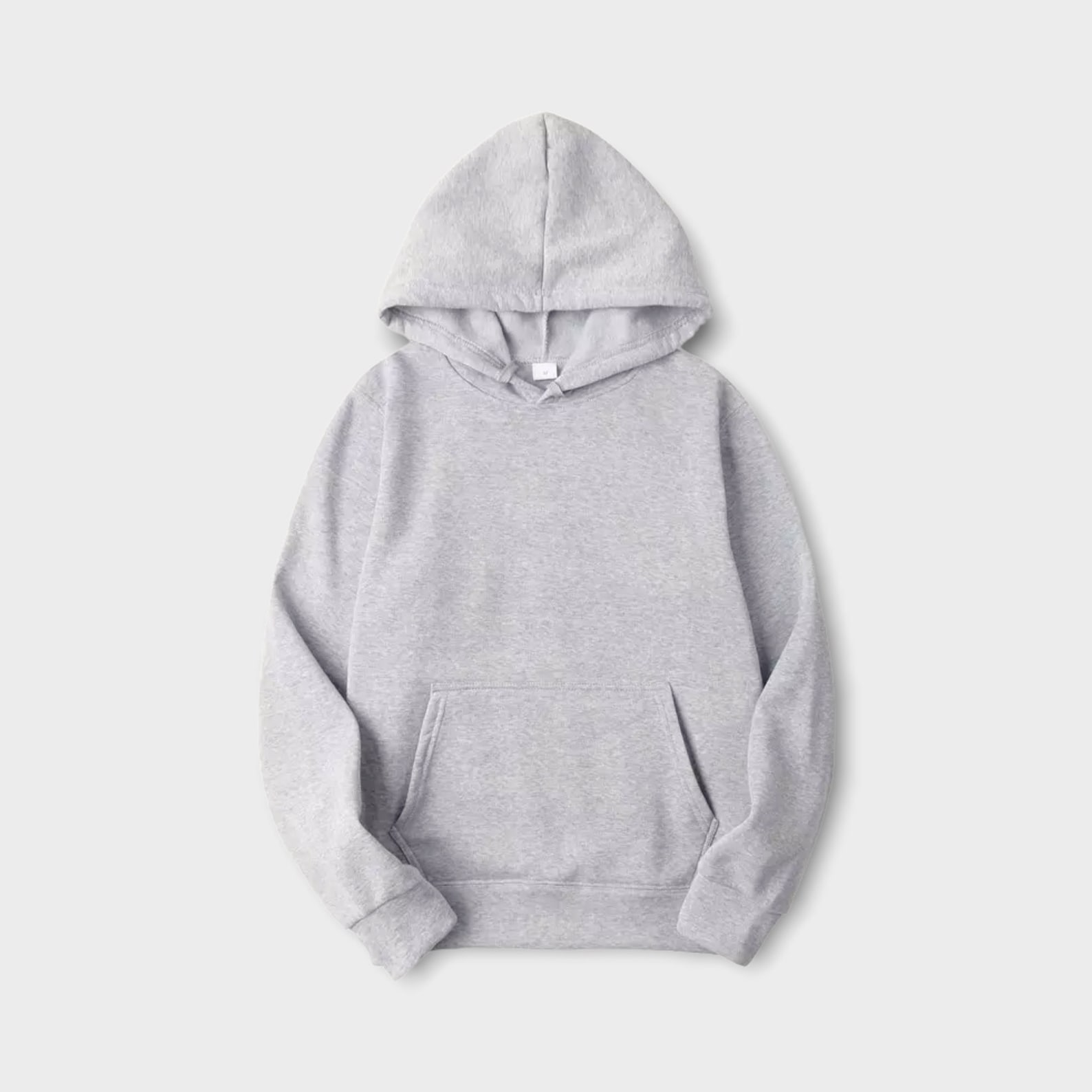 Pullover Hoodie Sweatshirt with Kangaroo Pocket â€“ Light Gray image 1