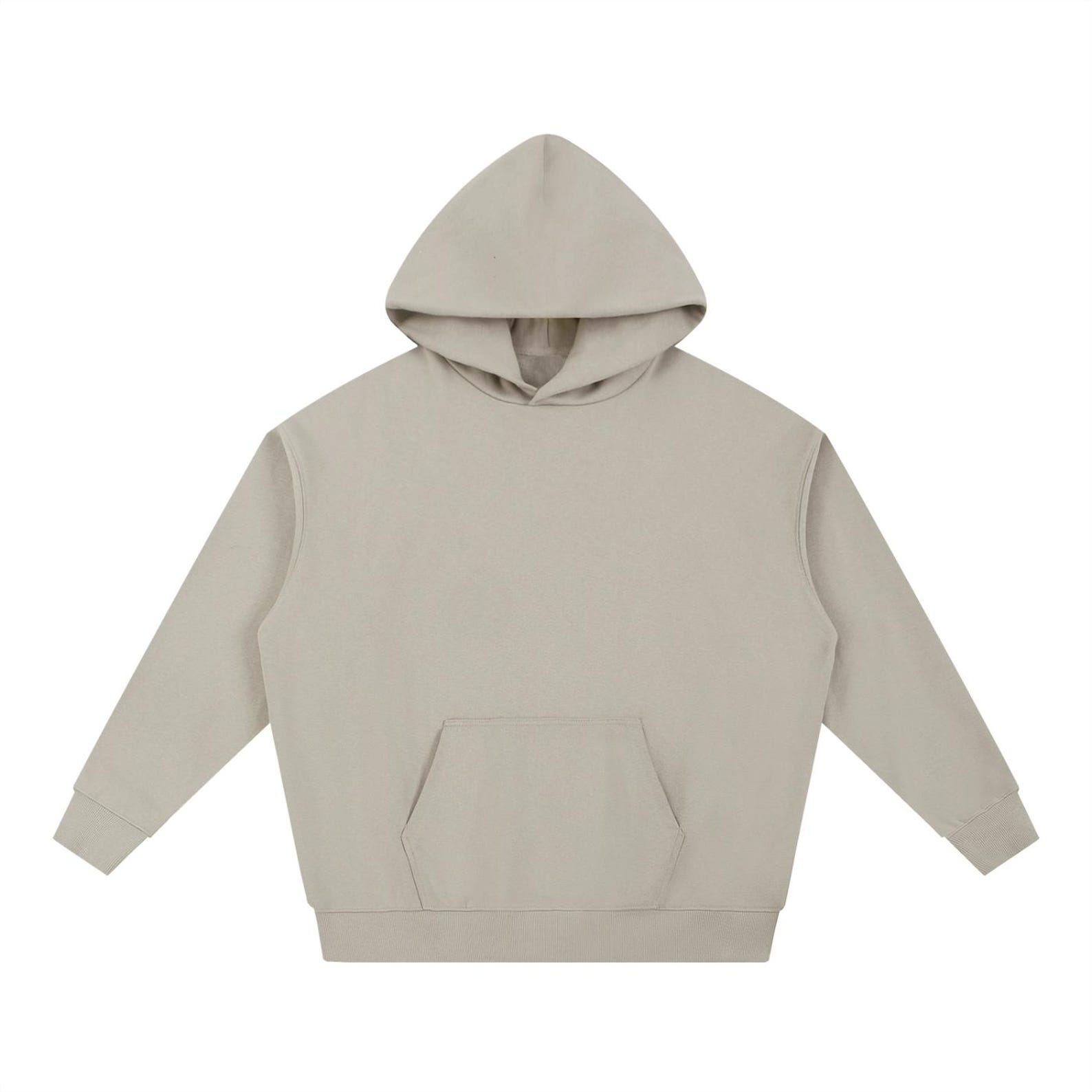 Pullover Hoodie Sweatshirt with Kangaroo Pocket â€“ Unisex, Beige image 2
