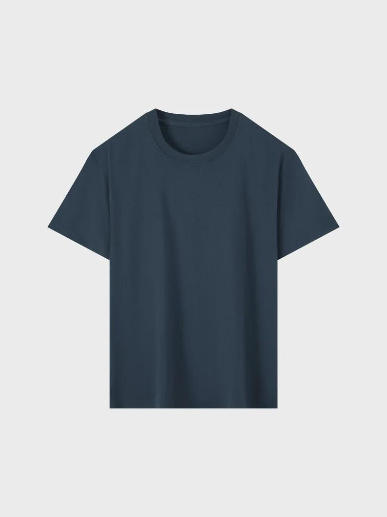 Short Sleeve Crew Neck T-Shirt - Dark Navy Blue image 1